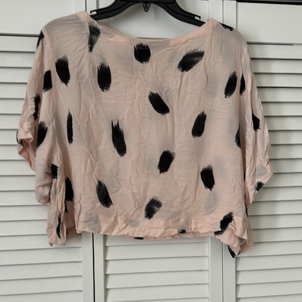 Stylish Pink and Black Women's Crop Top